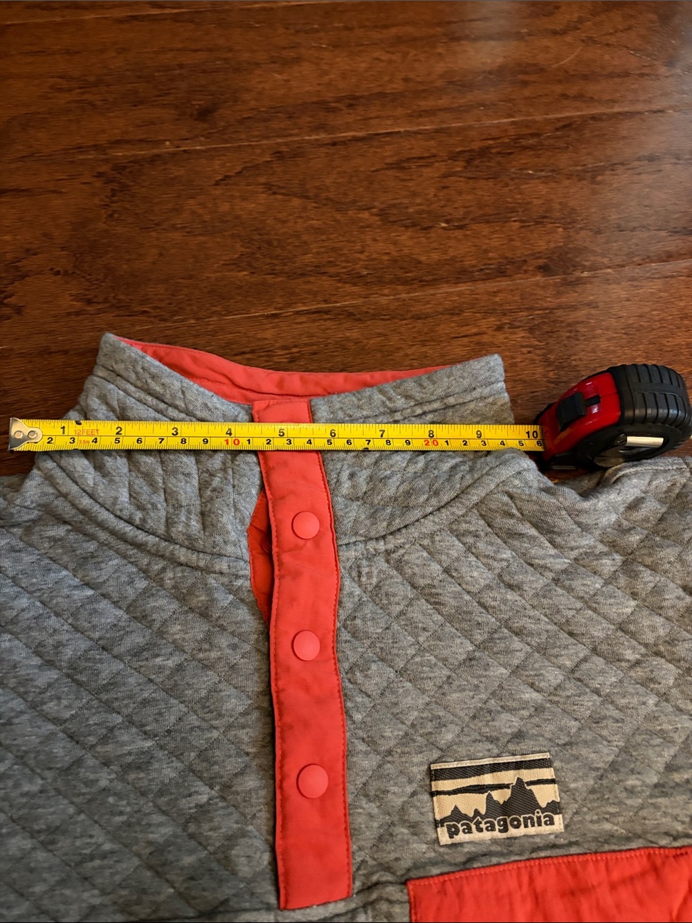 Patagonia Quilted Snap Pullover sweatshirt fleece top Light Gray women’s large - Picture 11 of 13